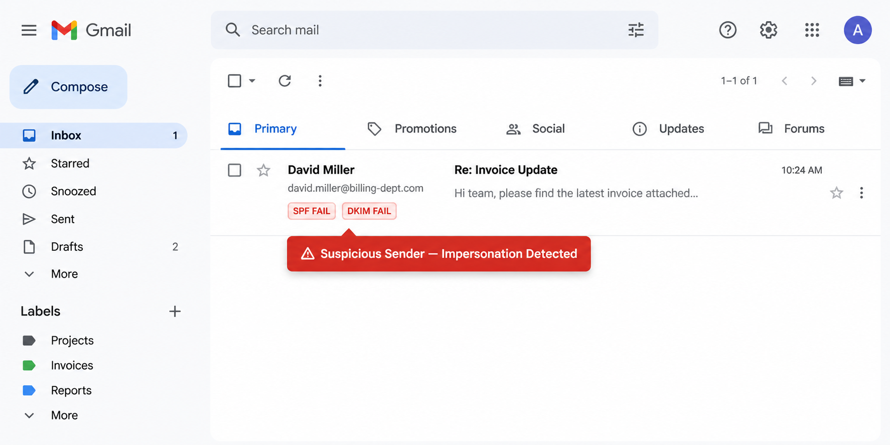 MailGuard AI Gmail extension